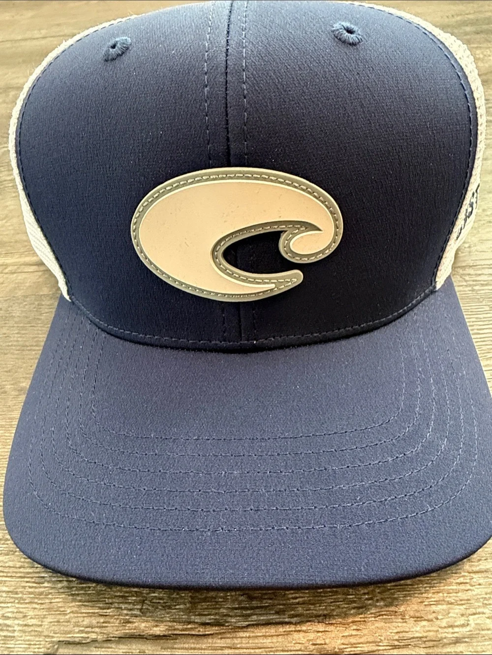 Costa Navy Blue/White Core Performance Mesh Snap Back Trucker Hat